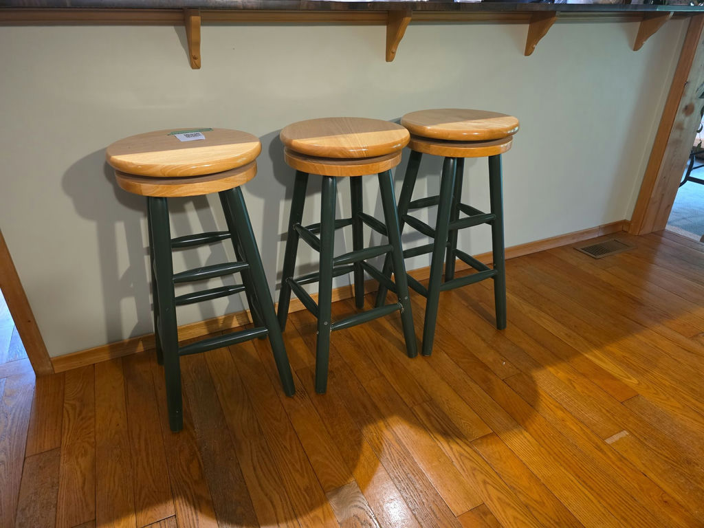 Set of Three Swivel Bar Stools - image 2 of 6