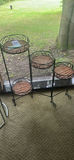 Metal and Wicker Tiered Plant Stand - thumbnail 1 of 6