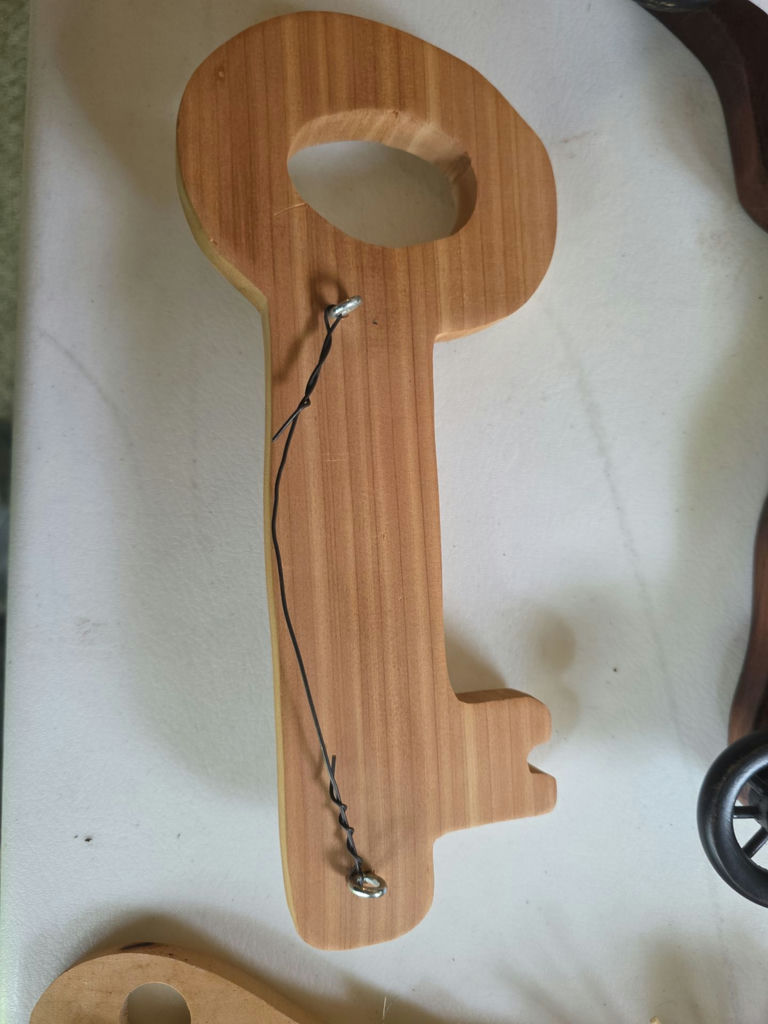 Wooden Horse Decor, Kitchen Utensils, Key Holder, Pine Cone, and Decorative Nuts - image 6 of 7