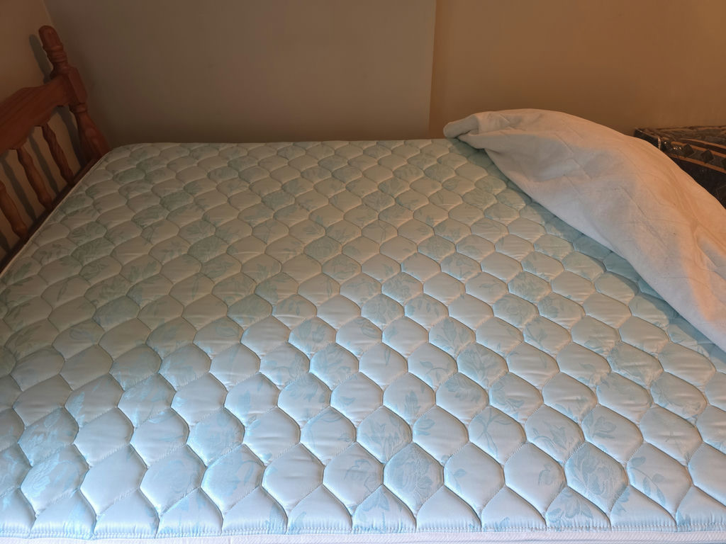 Wooden Bed Frame with Mattress and Box Spring - image 4 of 6