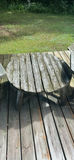 Wooden Adirondack Chairs and Round Side Table - thumbnail 3 of 9