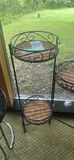 Metal and Wicker Tiered Plant Stand - thumbnail 2 of 6