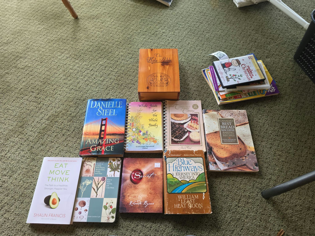 Assorted Books, Puzzle Magazines, DVDs, and Wooden Bible Box - image 4 of 8