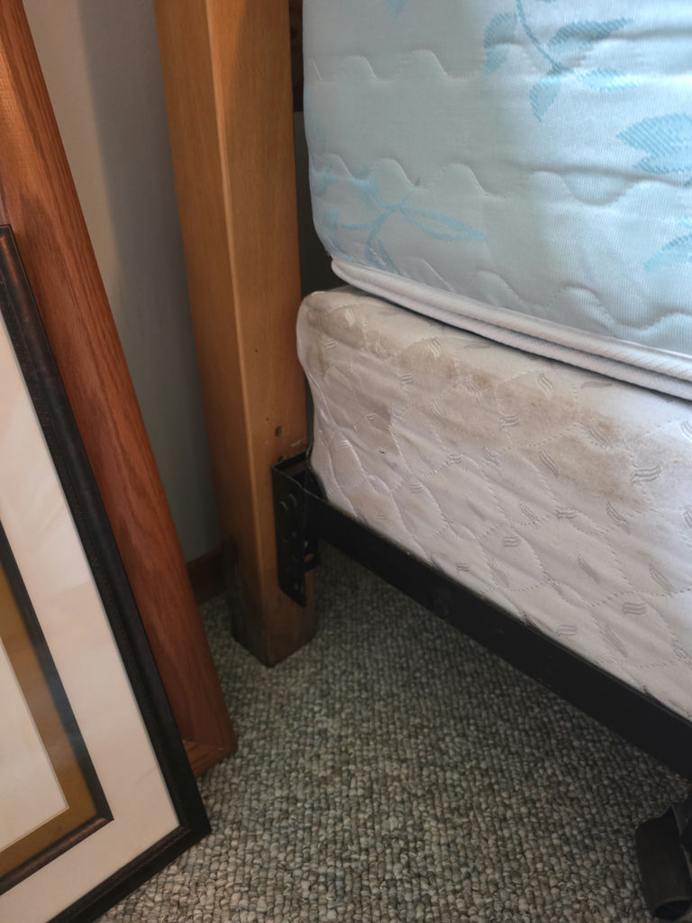 Wooden Bed Frame with Mattress and Box Spring - image 2 of 6