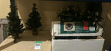Artificial Christmas Trees, String Lights, and Gothic Cast Iron Tree Stand - thumbnail 1 of 7
