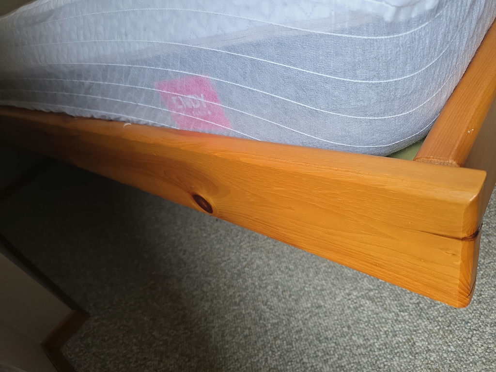 Wood Platform Bed Frame with Like New Endy Mattress - image 3 of 9