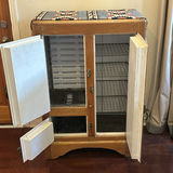 Wooden Icebox Cabinet with Wire Shelves - thumbnail 2 of 6