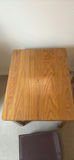Wooden dining table with chair and stacked storage boxes - thumbnail 4 of 5