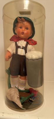 Traditional Attire Doll with Accessories in Clear Display Case - Image 1 of 7