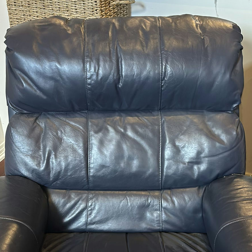Three-Seat Leather Reclining Sofa - image 7 of 10