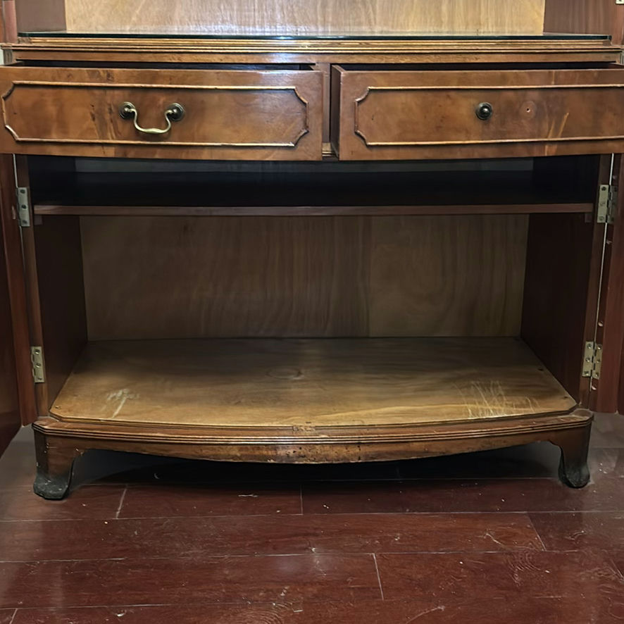 Wooden Cabinet with Drawers and Glass Shelves - image 4 of 8