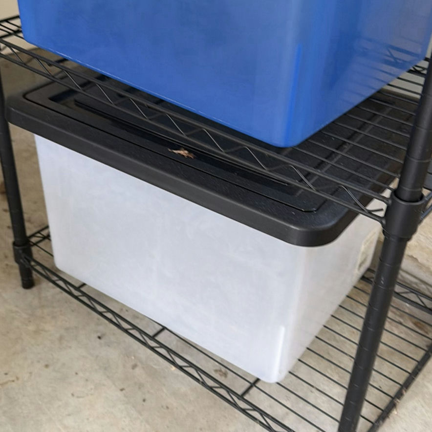 Metal Wire Shelving Unit with Plastic Storage Bins - image 4 of 5