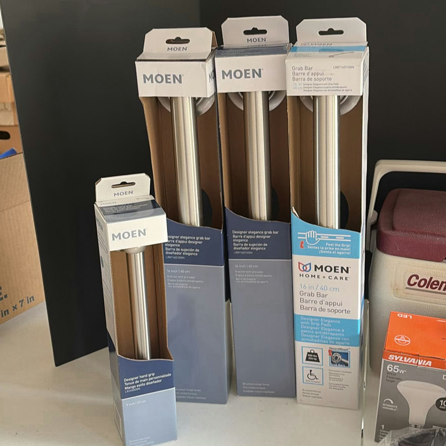 Moen Grab Bars, Coleman Personal 8 Cooler, Solar LED Lantern, Light Bulb, and 10-Inch Fry Pan - image 5 of 6
