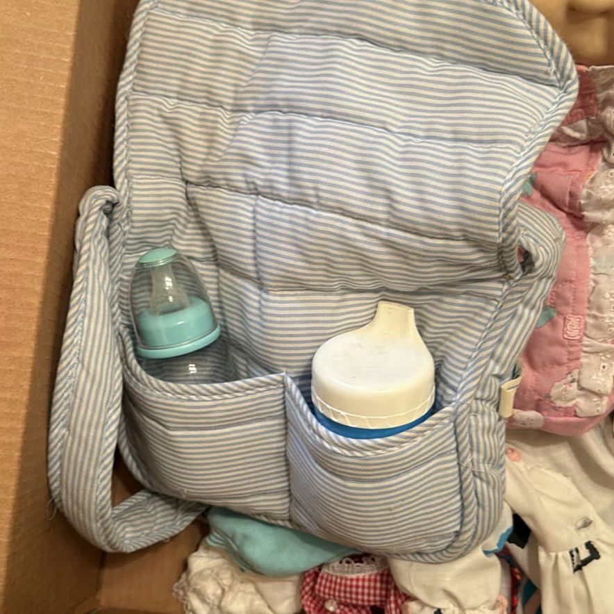 Baby Doll, Infant Clothing, Bottle Holder, and Peter Rabbit Quilt - image 2 of 6