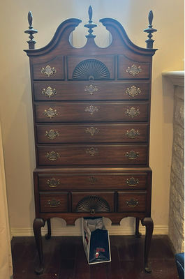 Wooden Highboy Chest of Drawers - Image 1 of 5