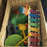 Two Wicker Storage Baskets with Children's Toys - thumbnail 4 of 5