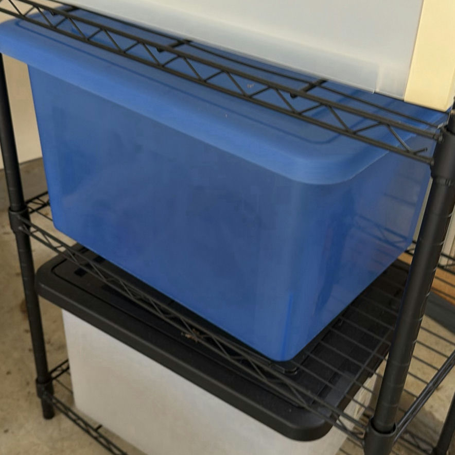Metal Wire Shelving Unit with Plastic Storage Bins - image 3 of 5
