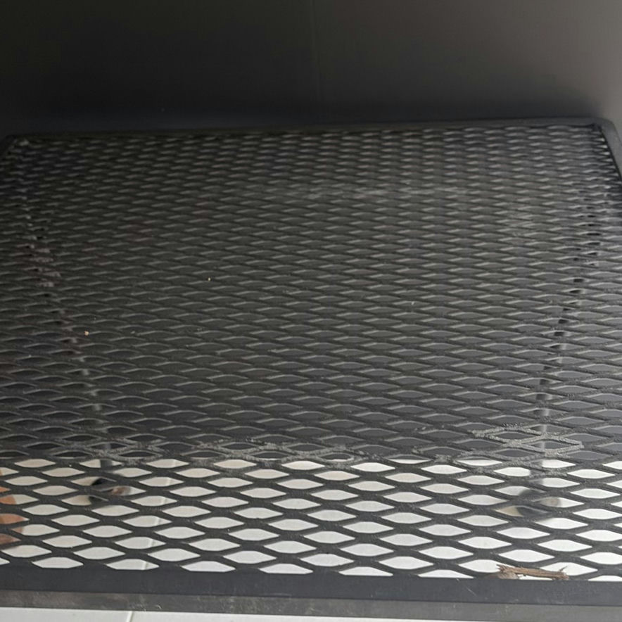 Wooden Stool and Metal Mesh Table - image 4 of 5