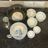 Glass Soufflé Dish, Ceramic Bowls and Ramekins with Kitchen Tools - thumbnail 1 of 14