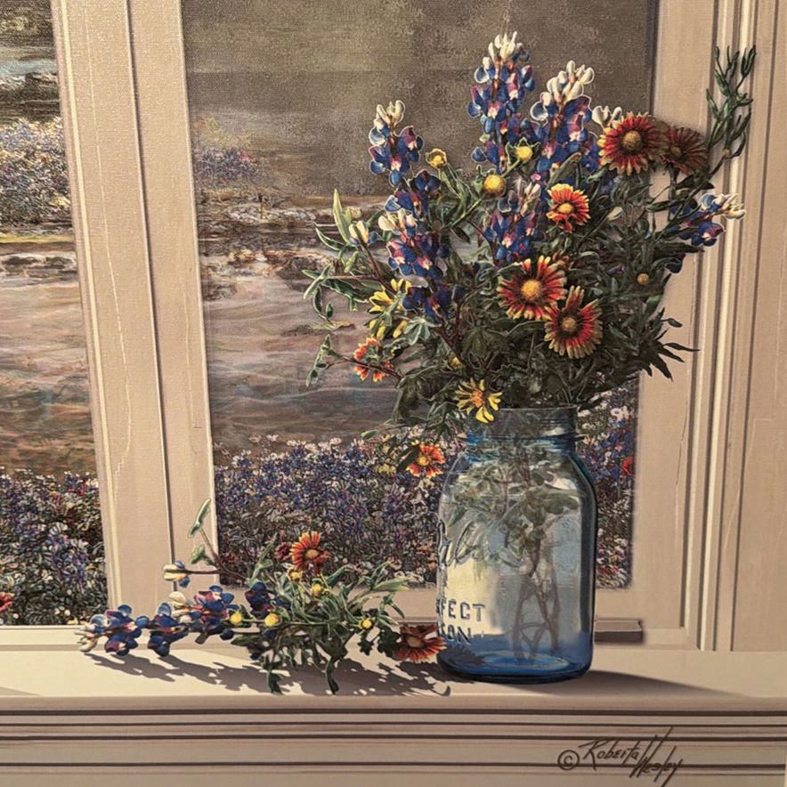 Framed Landscape Painting and Ornate Wall Mirror - image 4 of 10