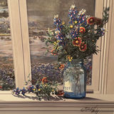 Framed Landscape Painting and Ornate Wall Mirror - thumbnail 4 of 10