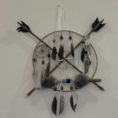 Dreamcatcher Wall Hanging and "Spring Fever" Horse Sculpture - Image 1 of 6