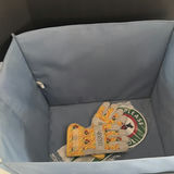Plastic Storage Bins and Toolbox with Assorted Safety and Cleaning Items - thumbnail 2 of 5