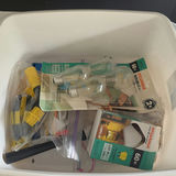 Plastic Storage Bin with Assorted Light Bulbs and Accessories - thumbnail 2 of 5