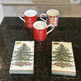 Ceramic Mugs, Christmas Paper Napkins, and Decorative Placemat - thumbnail 1 of 5