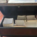 Wooden Storage Trunk with Fabric Storage Bins - thumbnail 4 of 6