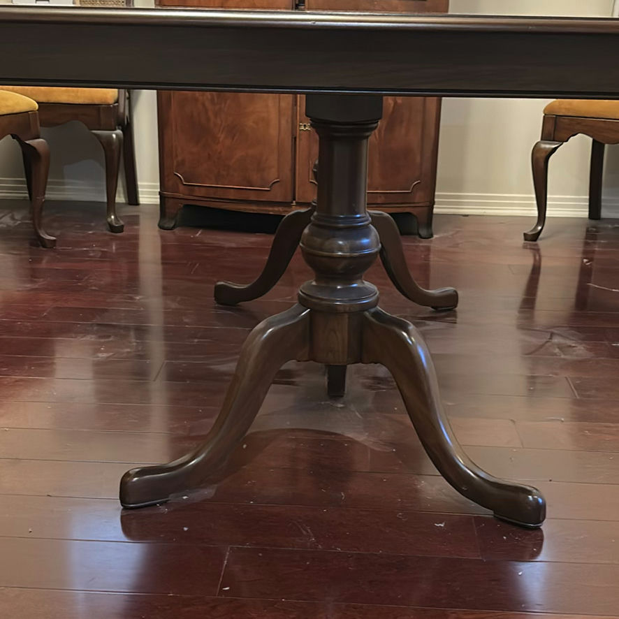 Wooden Dining Table with Eight Chairs - image 4 of 14