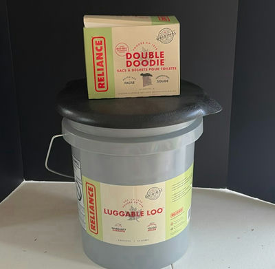 Reliance Luggable Loo Portable Toilet with Double Doodie Waste Bags - Image 1 of 4