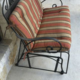 Wrought Iron Outdoor Bench with Cushions - thumbnail 4 of 5