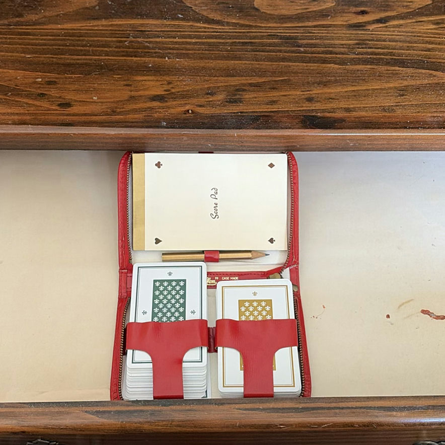 Wooden Cabinet with Drawer and Playing Card Set - image 4 of 10