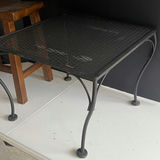 Wooden Stool and Metal Mesh Table - thumbnail 3 of 5