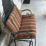Wrought Iron Outdoor Bench with Cushions - thumbnail 5 of 5