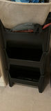 Stackable plastic storage bins with a small rolling cart and bags - thumbnail 3 of 5