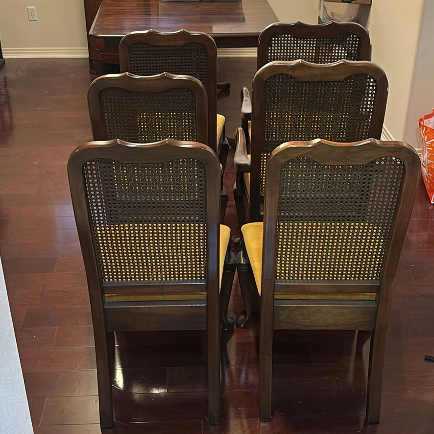 Wooden Dining Table with Eight Chairs - image 10 of 14