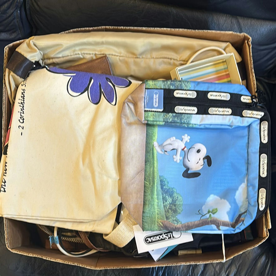 Calvin Klein Leather Tote with Assorted Pouches and Accessories - image 7 of 8