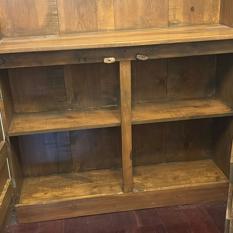 Wooden Hutch Cabinet with Shelving and Bird Sculpture - image 3 of 5