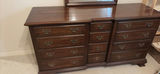 Dark wood dresser with mirror - thumbnail 2 of 7