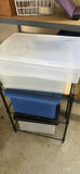 Metal Wire Shelving Unit with Plastic Storage Bins - thumbnail 1 of 5