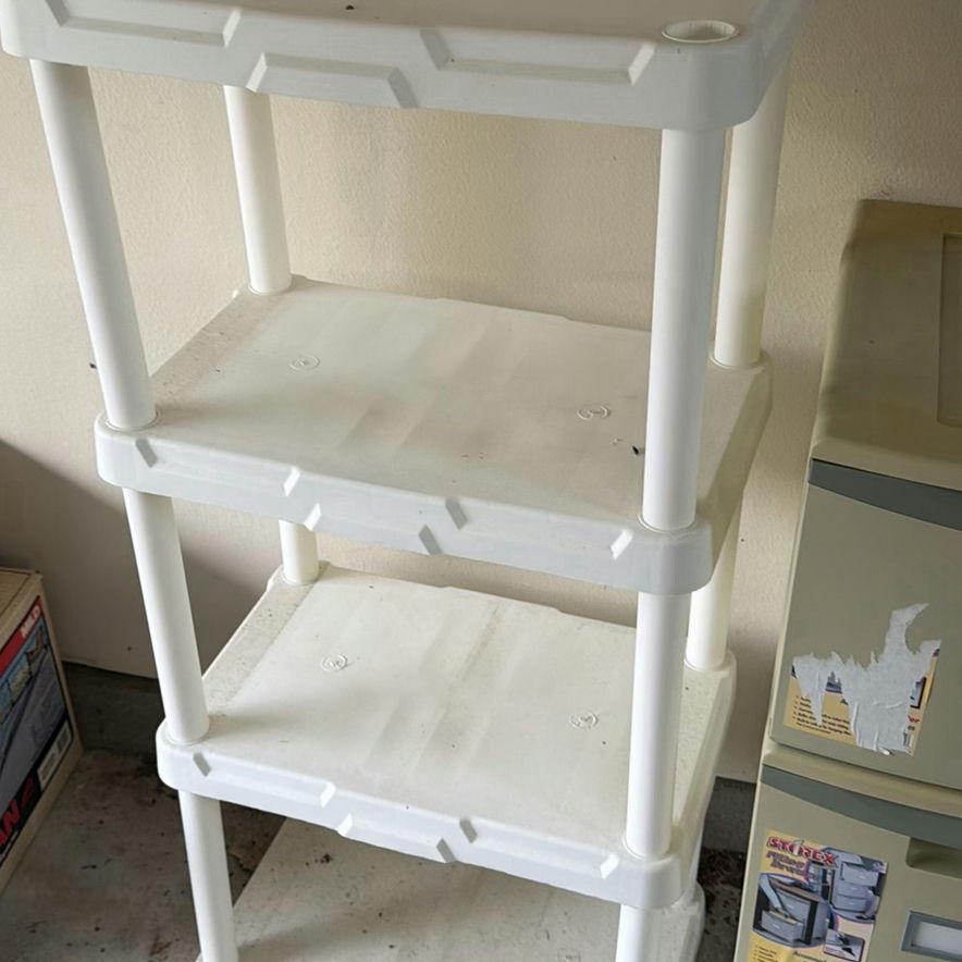 Plastic Shelving Unit and Plastic Drawer Storage Cabinet - image 3 of 5