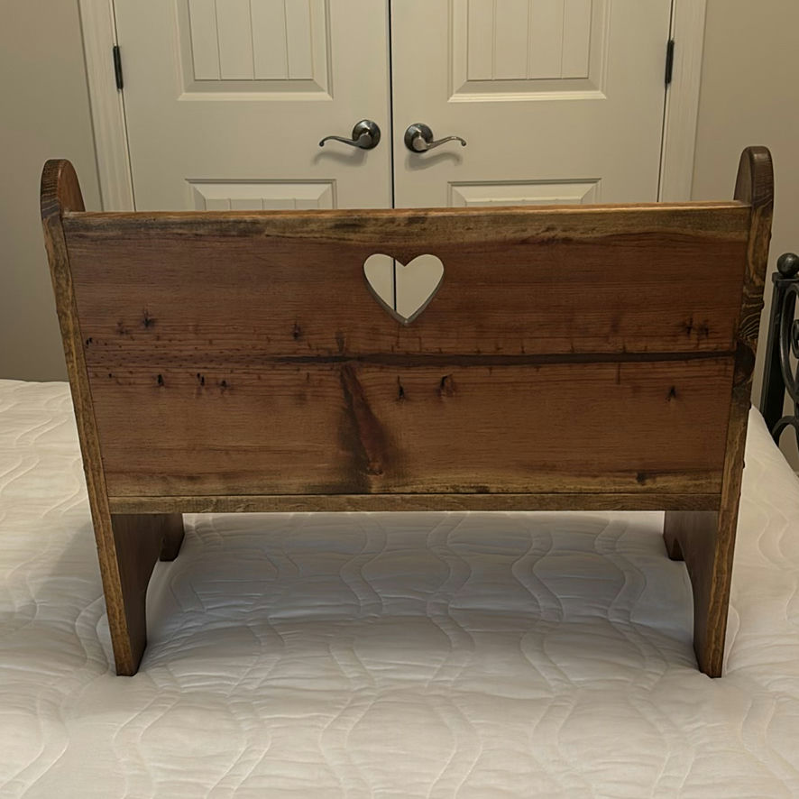 Wooden Bench with Heart Cutout Backrest - image 6 of 10