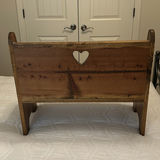 Wooden Bench with Heart Cutout Backrest - thumbnail 6 of 10