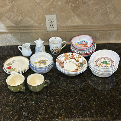 Assorted Ceramic Dishware and Figurine Set - Image 1 of 14