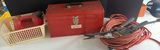 All American Metal Toolbox, Fuel Can, Extension Cord, and Fiskars Hedge Shears - thumbnail 1 of 7
