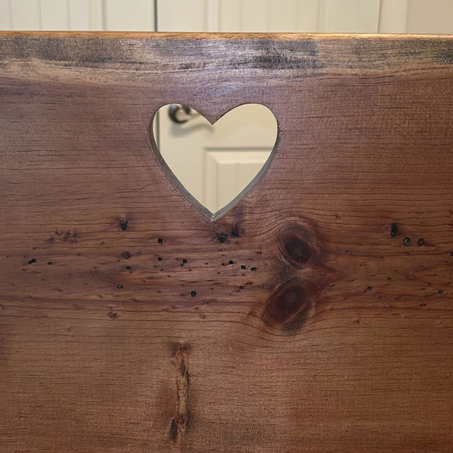 Wooden Bench with Heart Cutout Backrest - image 2 of 10
