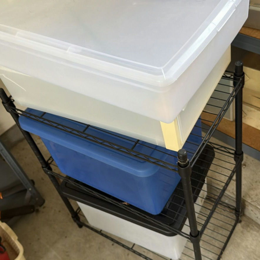 Metal Wire Shelving Unit with Plastic Storage Bins - image 5 of 5