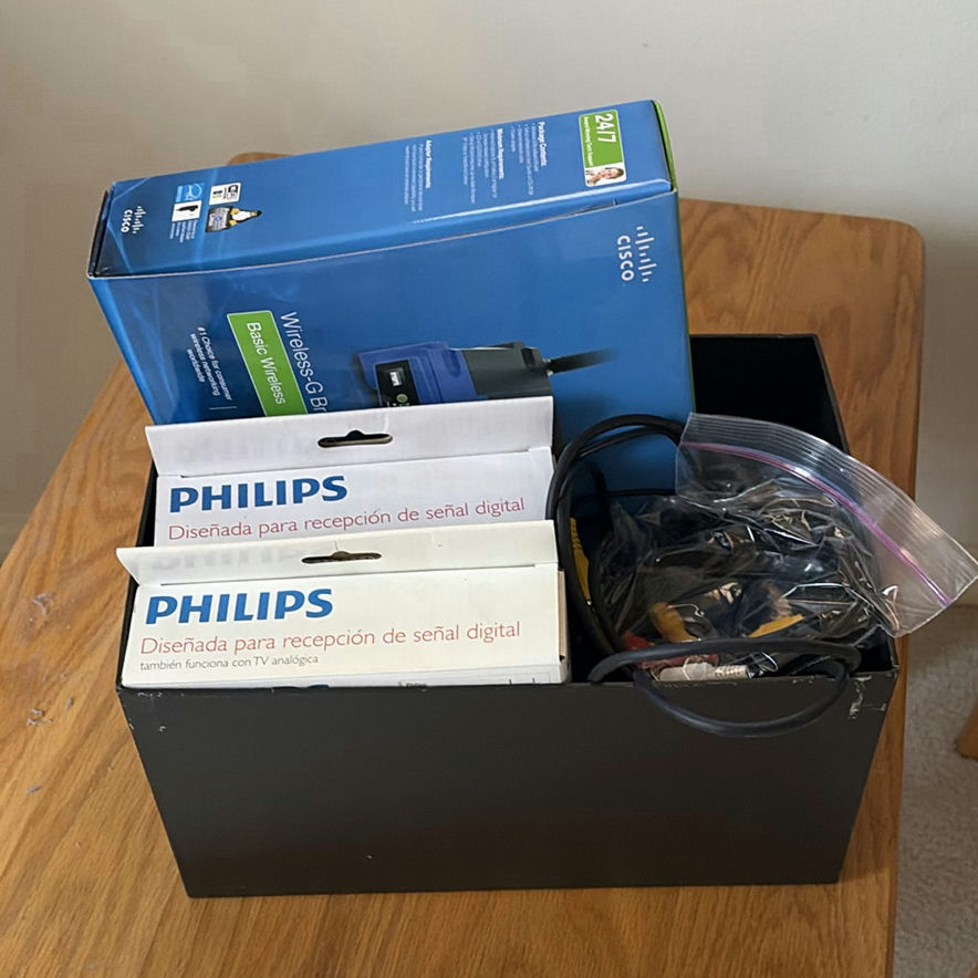 Philips digital reception boxes and Linksys router - image 1 of 4